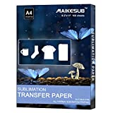 MAIKESUB Sublimation Paper Heat Transfer Paper  8.3x11.7 Inch 100 Sheets for Any Inkjet Printer which Match Sublimation Ink for DIY Unique Gifts for Mug T-Shirt Light Fabric Compatible
