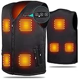 ARRIS Heated Vest 7 Heating Pads Men Women Size Adjustable Electric Heating Clothing for Hiking, Camping, Fishing, Motorcycling with 7.4V Battery …