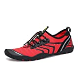 Mishansha Mens Womens Quick Dry Barefoot Beach Pool Swim Diving Surf Aqua Sports Water Shoe Dark Blue 8.5 M US Women / 7 M US Men