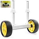 ILOKNZI Quick-Detachable Aluminum Sit on Top Kayak Cart, Width Adjustable Canoe Trolley with Widebody No-Flat Tires, Strong Load Capacity, Suitable for Kinds of Kayaks and Canoe with Plug Holes
