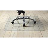 Lorell Tempered Glass Chairmat Chair Mat, 50', Clear
