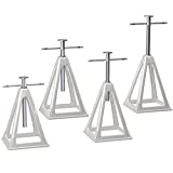 RVGUARD RV Stack Jacks 4 Pack with Storage Bag, Aluminum Stabilizer Jacks for RV Trailer Camper, Single Support Up to 6000 Lbs, Adjustable from 11' to 17'