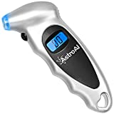 AstroAI Digital Tire Pressure Gauge 150 PSI 4 Settings for Car Truck Bicycle with Backlit LCD and Non-Slip Grip, Silver (1 Pack)