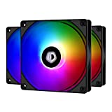 ID-COOLING XF-12025-ARGB-TRIO 120mm Case Fan ARGB 3 Pack RGB Fans 5V 3-PIN Connector MB Sync Internal Fans Cable Management Silent Fan PWM Fan for CPU Cooler/Radiator/PC Chassis