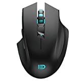 Noiseless Wireless Mouse,Forter i720 Ergonomics Right-Handed Wireless Silent Gaming Mouse for Windows and MAC - Black