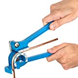 LORESO Tube Bender, Tubing Bender 0-180 Degrees Pipe Bender - 3 In 1 Copper Bender for 1/4' 5/16' 3/8' Tubing Bending Tools- Manual Tubing Bender for Copper, Brass, Aluminum and Thin Steel Pipes