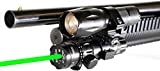 Mossberg 500 Maverick 88 Green Sight and Flashlight kit Police Home Defense breacher Aluminum Black Tactical Hunting Class IIIA 635nM Less Than 5mW, Single Rail Mount.