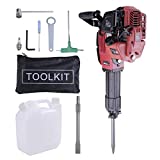 Gas Demolition Jack Hammer One Man Earth Drill with Point and Flat Chisel, Punch Single Cylinder, Air Cooling