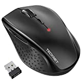 TECKNET Wireless Mouse for Laptop, 2.4G Wireless Computer Mouse with 3200 Adjustable DPI, 30 Months Battery, Ergonomic Grips, 6 Buttons Cordless Mouse, Portable Optical USB Mouse for PC, Laptop, Mac