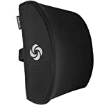SAMSONITE, Ergonomic Lumbar Support Pillow for Chair - Elevates Lower Back Comfort Zone - 100% Pure Memory Foam - Perfect for Car or Office - Fits Most Seats - Breathable Mesh - Washable Cover
