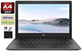 HP 2022 Newest Chromebook Laptop Student Business, 11.6' HD Display, AMD A4-9120C Processor (Up to 2.4GHz), 4GB RAM, 32GB eMMC,HD Webcam,WiFi 5, Bluetooth, Long Battery Life, Chrome OS +MarxsolCables