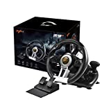 PXN Racing Wheel Gaming Steering Wheel for PC, V3II 180 Degree Driving Wheel Volante PC Universal Usb Car Racing with Pedal for PS4,PC,Xbox One,Xbox Series S/X, PS3, Nintendo Switch (Black)
