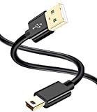 Mini USB Cable for Canon PowerShot Rebel EOS DSLR ELPH Digital Camera,Mini B Cord for GoPro Hero 3+,HD,MP3 Player,PS3 Controller Cord,Garmin GPS,Dash Cam,SCOVEE Data Transfer Charging Charger Wire 3ft