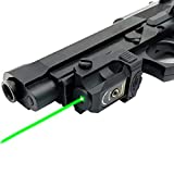 Infilight Green Laser Sight, Compact Green Laser Dot Sight Scope Adjustable Low Profile Picatinny Rail 0.07 Inches Mount Laser Sight with Rechargeable Battery Pistols & Handguns (L101G Green Laser)