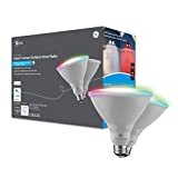 GE CYNC Smart LED Light Bulbs, Color Changing Lights, Bluetooth and Wi Fi Lights, Works with Alexa and Google Home, PAR38 Outdoor Floodlights (2 Pack)