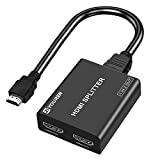 HDMI Splitter with HD HDMI Cable, 1 in 2 Out 4K HDMI Splitter for Full HD 4K@30HZ 1080P 3D Splitter (1 HDMI Source to 2 HDMI Displays)