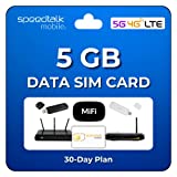 SpeedTalk Mobile Data SIM Card Kit for WiFi Hotspot MiFi Modem Internet Router USB Sticks Laptops Tablet | No Contract 3 in 1 Simcard - Standard Micro Nano | USA & International Roaming (5GB 4G LTE)