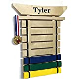 RenKata Personalized Taekwondo Belt Display for Martial Arts Belts (8 Level) - USA Made