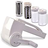 Vivaant Professional-Grade Rotary Grater - 2 Stainless Steel Drums - Grate Or Shred Hard Cheeses, Vegetables, Chocolate, and More - Award-Winning Design and Heavy-Duty Build Quality Lasts A Lifetime!