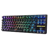 KITCOM RGB Gaming Mechanical Keyboard NK60T 87 Keys Detachable USB Type-C NKRO Computer Laptop Wired Keyboard for Windows PC/MAC Gamers (Crisp Keyboard Blue Switch)