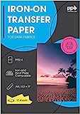 PPD Inkjet PREMIUM Iron-On Dark T Shirt Transfers Paper LTR 8.5x11' pack of 10 Sheets (PPD004-10)