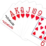 Teskyer Large Print Playing Cards, Poker Size Large Index Deck of Cards, Linen Finish Surface, 2 Pack(Blue and Red), Pattern A