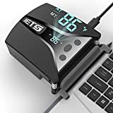 IETS GT202UB vacuum laptop fan cooler With temperature display, intelligent temperature measurement cooling, 13 wind speed (2600-5000RPM turbo fan) ,Perfect for Rapid Cooling of gaming laptop