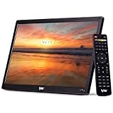 Tyler 16' Portable TV LCD Monitor Battery Powered Wireless Capability HD-TV, HDMI, USB, RCA, AC/DC, FM Radio, Car Charger, Remote Control, Built in Stand Small Mini for Car Kids & Traveling