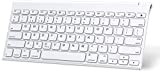 Bluetooth Keyboard for iPad, OMOTON Rechargeable Stainless Steel Wireless Keyboard for iPad 9th/ 8th/ 7th Generation 10.2, iPad Air 4/3, iPad pro 12.9/11/10.2/9.7, iPad Mini 6/5/4 and iPhone, White