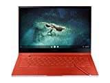 SAMSUNG 13.3' Galaxy Chromebook Laptop Computer w/ 256GB Storage, 8GB RAM, 4K AMOLED Touchscreen Display, HD Intel Core I-5 Processor, Ultra Slim, US Warranty, Fiesta Red