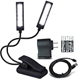 Lumiens Brooklyn - Music Stand Light Clip On - LED Musician Lamp for All Music Stands, Pianos, Orchestra Pits, Work Tables, Desks, and More - #1 Among Music Stand Lights - AAA Battery Powered