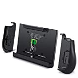 10000mAh 18W Battery Charger Case for Nintendo Switch with a Pair of Joy-Con Grip, Portable Backup SwitchCharge Battery Charger Docking Station with Kickstand & Game Card Slot