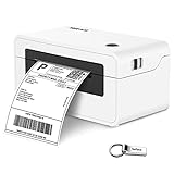 NefLaca Thermal Label Printer,4x6 High Speed USB Shipping Label Printer Commercial Direct Thermal Label Maker One Click Setup Compatible with Amazon, Ebay, Etsy, Shopify and FedEx (White)