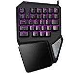 YMNL USB Cable Game Controller, Keyboard Handle 2 in 1 for League of Legends Support Pc, One-Handed Operation Game Console Game Controller