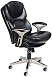 Serta Ergonomic Executive Office Motion Technology, Adjustable Mid Back Desk Chair with Lumbar Support, Black Bonded Leather