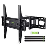 USX MOUNT Full Motion TV Wall Mount with Height Setting for Most 32-65 inch Flat Screen/LED/4K TVs, Swivel/Tilt TV Mount Bracket Max VESA 400x400mm, Holds up to 110lbs, for 16' Wood Stud.