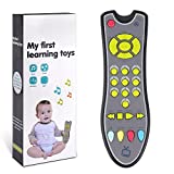 POYAMOC TV Remote Control Toy/Musical Play with Light and Sound/for 6 Months+ Toddlers Boys or Girls Preschool Education/Three Language Modes: English, French and Spanish /Baby First Birthday Gift