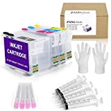 Xcinkjet Empty Sublimation Ink Cartridges Refillable for WF-7110 WF-7210 WF-7610 WF-7620 WF-7710 WF-7720 WF-3620 WF-3640 Printers ARC Chip, 4Pcs Ink Cartridges Kit