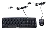 Verbatim Slimline Wired Keyboard and Mouse Combo, Optical Wired Mouse, Full-Size Keyboard, USB Plug-and-Play, Compatible with PC, Laptop - Frustration Free Packaging Black
