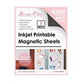 Stone City Printable Magnetic Sheets Make Refrigerator Photo Magnet Glossy Print Paper 12mil Thickness for Inkjet Printers 8.5x 11 Inches 5 Sheets