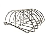 BBQ Rib Rack For Smoker Stainless Steel Rack For Large Big Green Egg and Kamado Joe Smoker Joe and 18' or Larger Grills Roast grill For Charcoal Grill Smoker