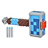 NERF Minecraft Stormlander Dart-Blasting Hammer, Fires 3 Darts, Includes 3 Official Elite Darts, Pull-Back Priming Handle