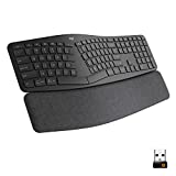 Logitech Ergo K860 Wireless Ergonomic Keyboard with Wrist Rest - Split Keyboard Layout for Windows/Mac, Bluetooth or USB Connectivity (Renewed)