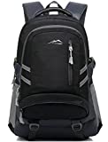 Backpack Bookbag for School College Laptop Travel Student ,Fit Laptop Up to 15.6 inch Multi Compartment with USB Charging Port Anti theft, Gift for Men Women (Black)
