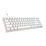 DREVO Calibur V2 TE Cherry MX Red RGB 60% Wired Mechanical Gaming Keyboard Work for PC/Mac, 71-Key Small Compact US Layout White