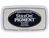 Tsukineko StazOn Pigment Ink Pad-Piano Black
