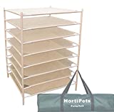 HORTIPOTS' Herb Drying Rack 8 Layer Drying Net Dryer Stand Square 28 x 28 Inch to Dry Laundry Clothes or Cure Plants Like Herb Fruit Flowers