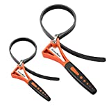 ValueMax 2-piece Rubber Strap Wrench Set, Adjustable Straps with Max Diameter 4' (Small) and 6'(Large), Comfort Grip Nylon TPR Handle, Use for Pipe, Oil Filter, Shower Heads, Jar, etc.