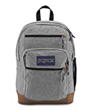 JanSport Cool Student Backpack for College Students, Teens, with 15-inch Laptop Sleeve, Grey Letterman - Large Computer Bag Rucksack with 2 Compartments, Ergonomic Straps - Bookbag for Men, Women