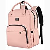 MATEIN Nursing Backpack, Waterproof College Bag for Women with Removable Organizer, 15.6 Inch Travel Lapatop Backpacks Medical Clinical Doctor Nurse Work Daypack for Women, Gifts for Her, Pink
